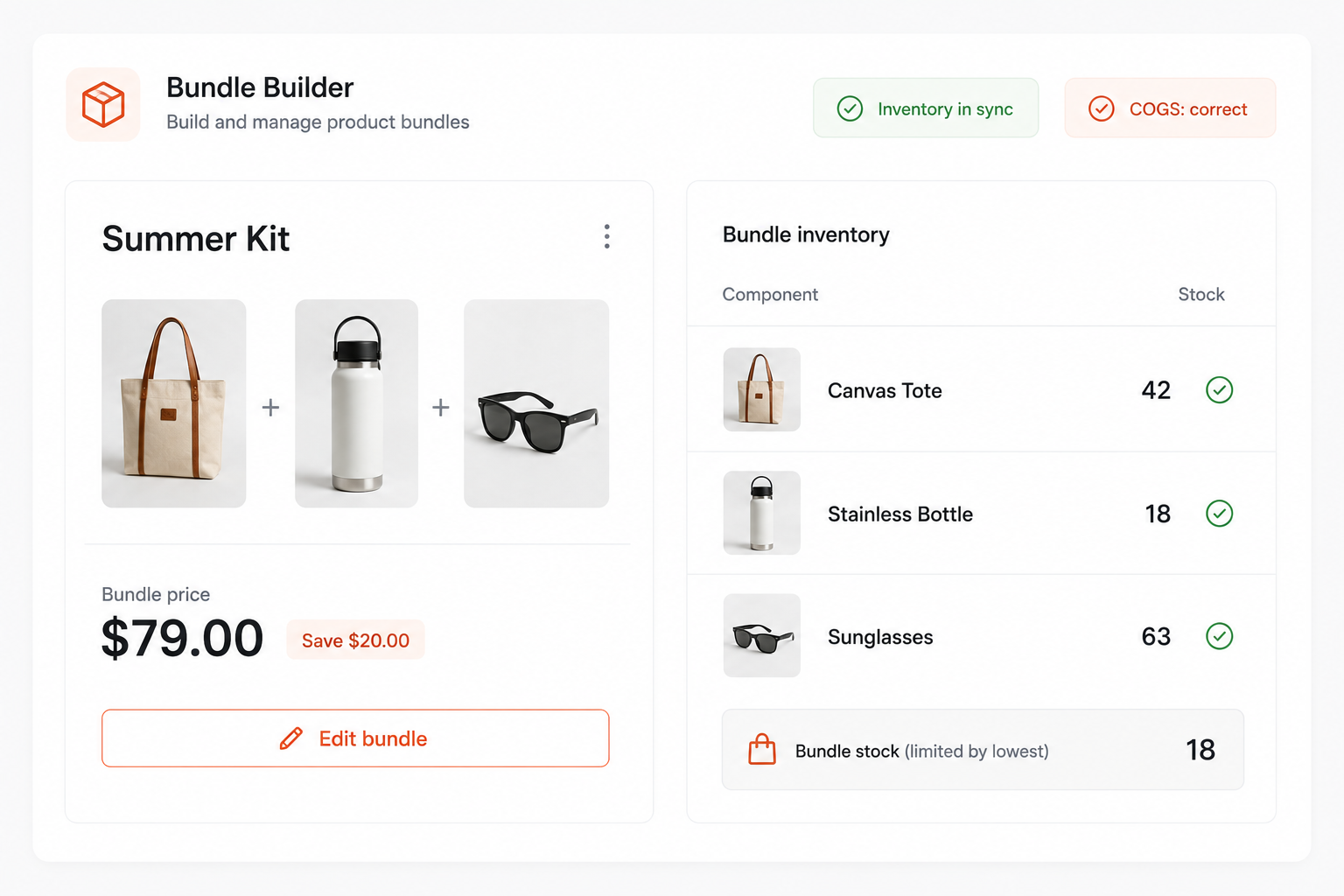 Intact Bundles app screenshot